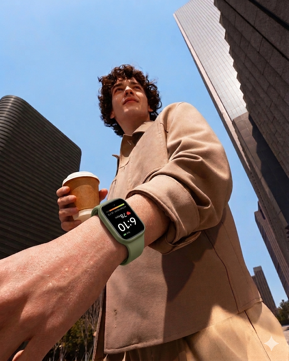 Utilisateur urbain avec bracelet Harmony